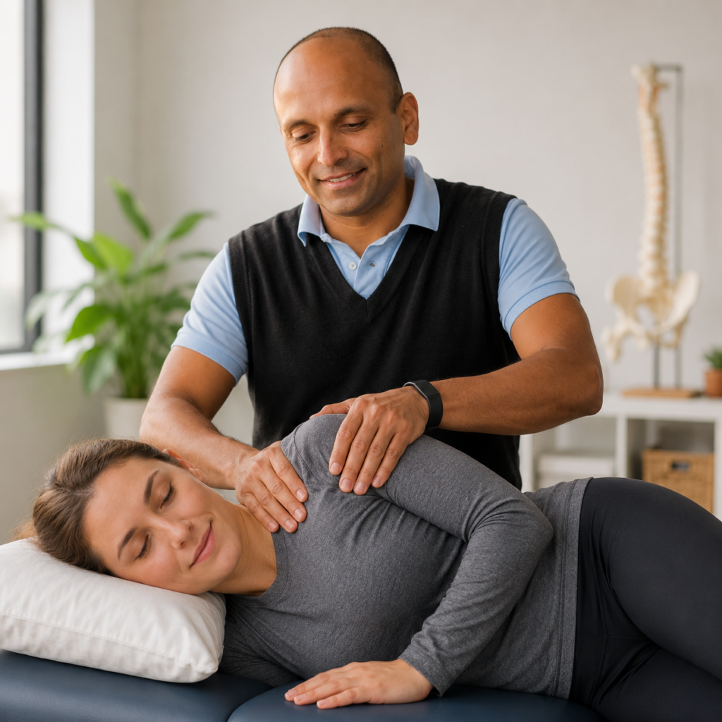 Strapping A gentle physiotherapy session