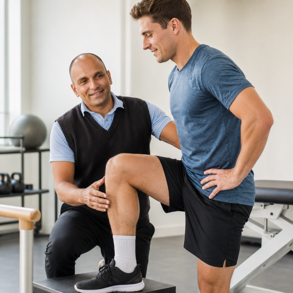 Sports Therapy Guided Step Rehabilitation Session