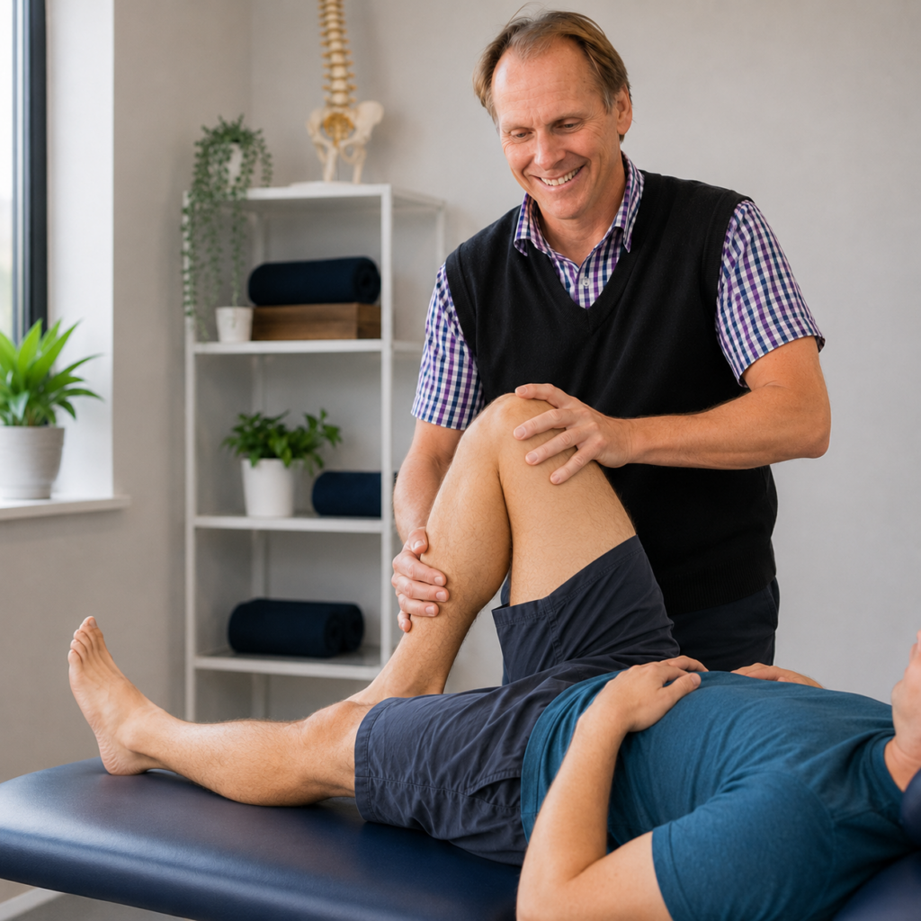 Manipulation Physiotherapy Leg Assessment in Clinic