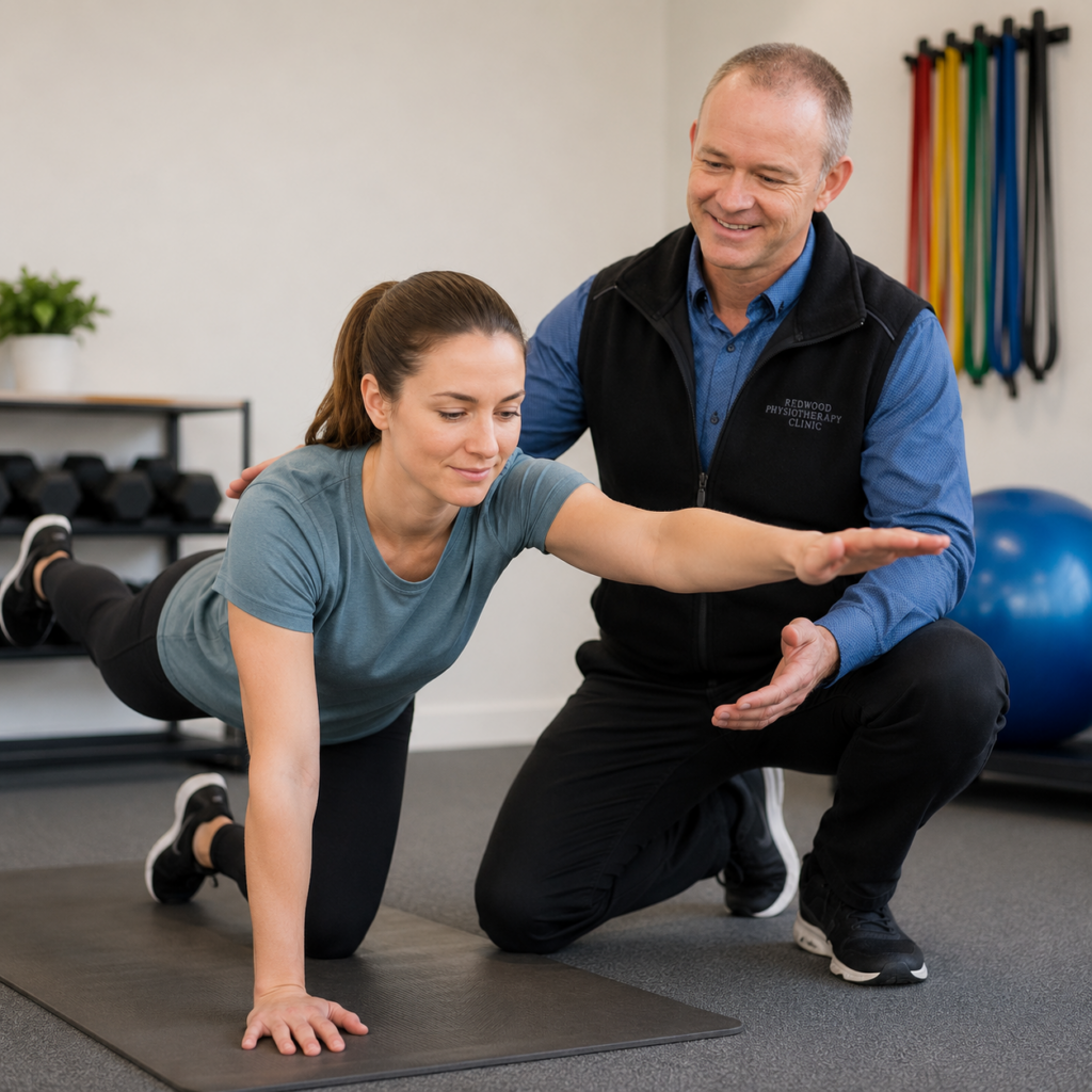 Sports Therapy Woman Training With Physiotherapist